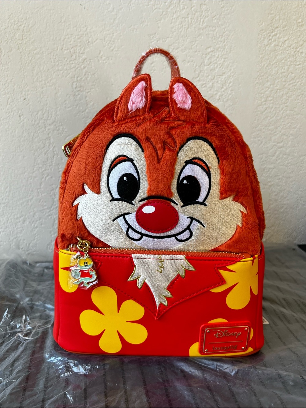 Loungefly Disney Dale Rescue Rangers Fuzzy Hawaiian Cosplay Mini Backpack - NWT